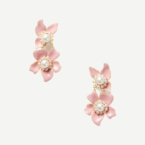 Flora Statement Earrings / ARETE ESMALTADO ROSA KATE SPADE