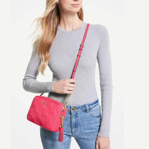 Bolso bandolera mediano Ginny de piel sintética con logotipo en relieve - Imagen 2
