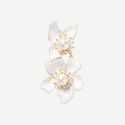 Flora Statement Earrings / ARETE ESMALTADO BLANCO KATE SPADE - Imagen 2