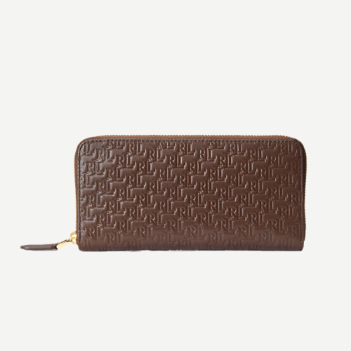 Debossed Leather Continental Wallet