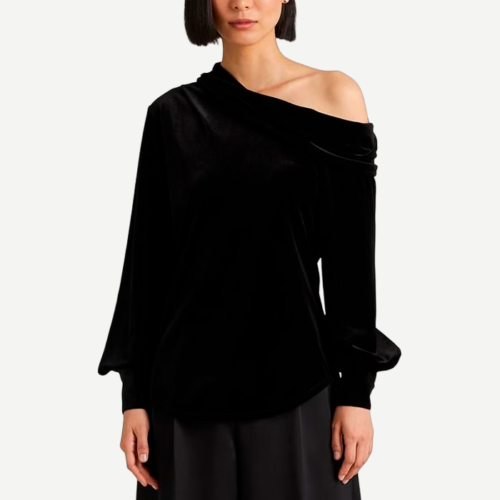Blusa M/L - Ralph Lauren Women - Engelbert Long Sleeve Pullover - Polo Black - Imagen 2