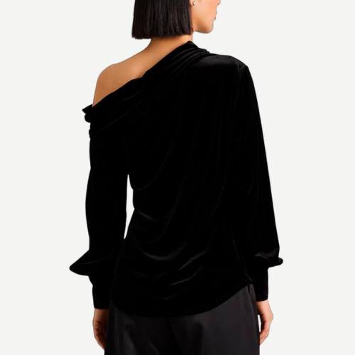 Blusa M/L - Ralph Lauren Women - Engelbert Long Sleeve Pullover - Polo Black - Imagen 3