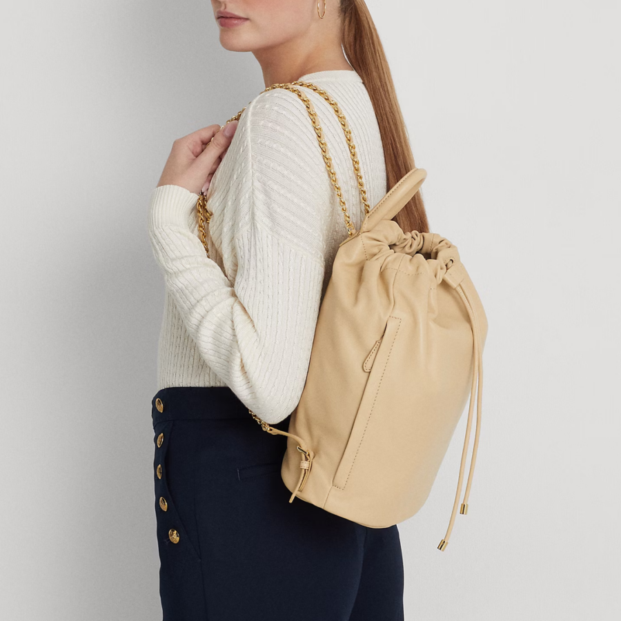 Mochila - Ralph Lauren Women - Izzie 26 Backpack Medium - Parchment