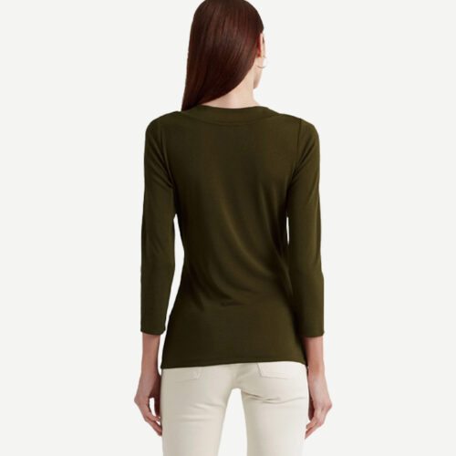 Blusa - Jainab Mid Sleeve Pullover Green Olive - Imagen 2