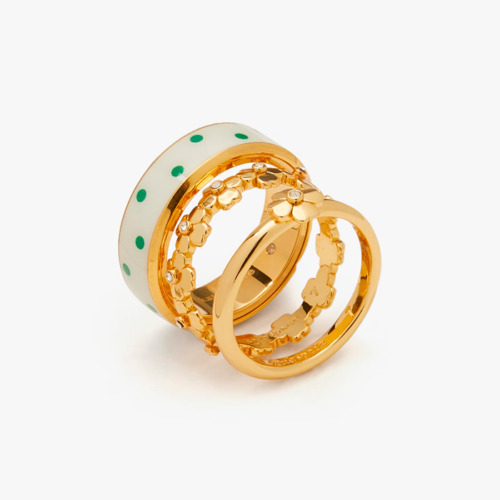 Juego de anillos apilados con flores Heritage Spade - Imagen 2