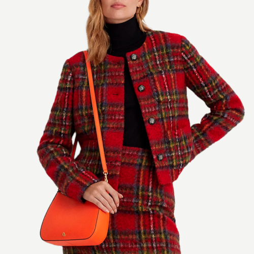 Chaqueta corta de mohair a cuadros Lauren - Imagen 2