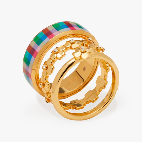 Juego de anillos Heritage Spade Flower Stacked Ring Set - Imagen 3