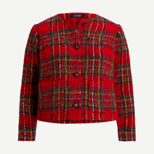 Chaqueta corta de mohair a cuadros Lauren - Imagen 3