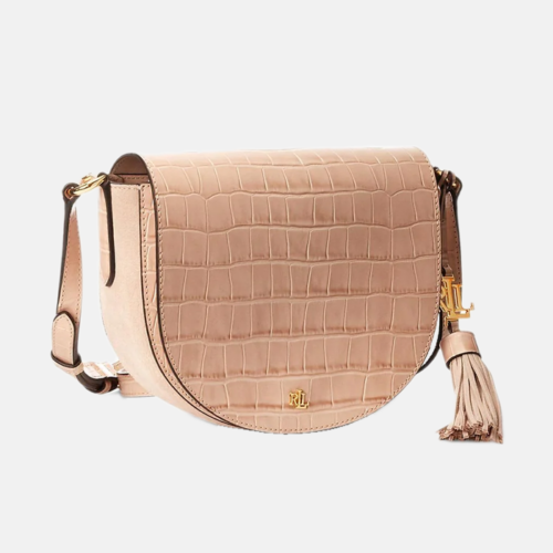 Lauren Witley Medium Croc Print Crossbody Bag Blush - Imagen 2