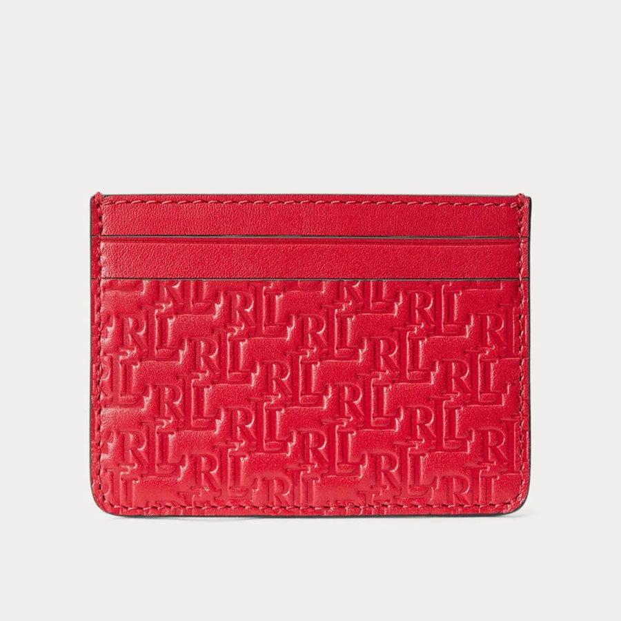 Tarjetero de piel Lauren Tarjetero - RL2000 RED