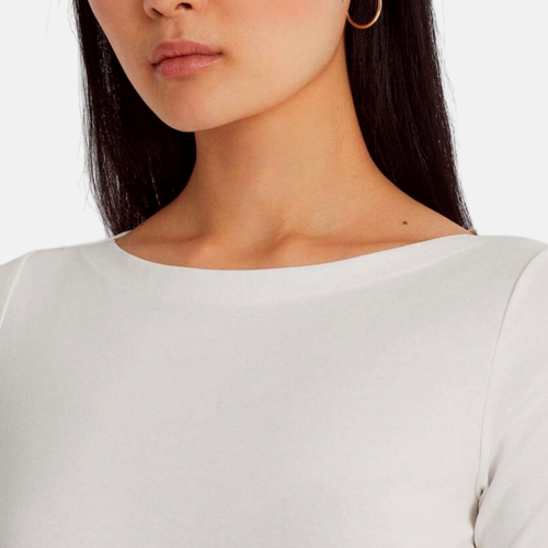 Blusa Ralph Lauren - JUDY-ELBOW SLEEVE-KNIT White - Imagen 3