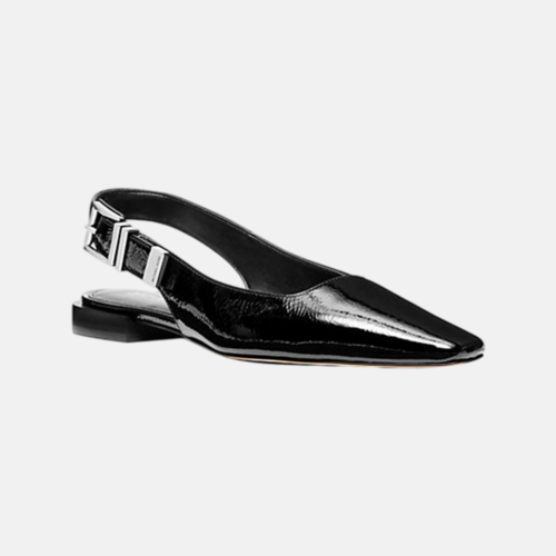 Flat MK Darrington Crackled Patent Leather - Black