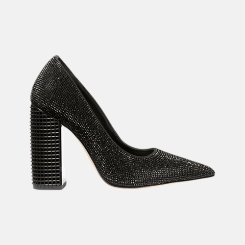 Zapatillas MK Pump Maxine con tacón alto de media luna Black