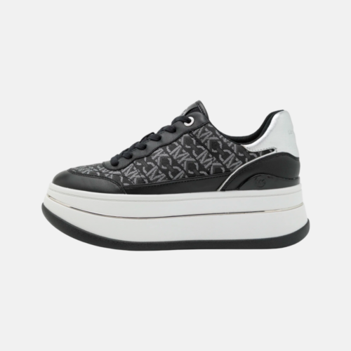 Sneakers ML Hayes Metallic Empire Monogram and Leather Trainer Black - Imagen 3