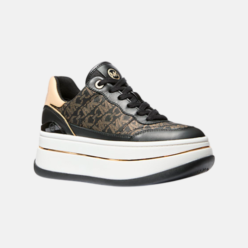 Sneakers ML Hayes Metallic Empire Monogram and Leather Trainer Pale Gold