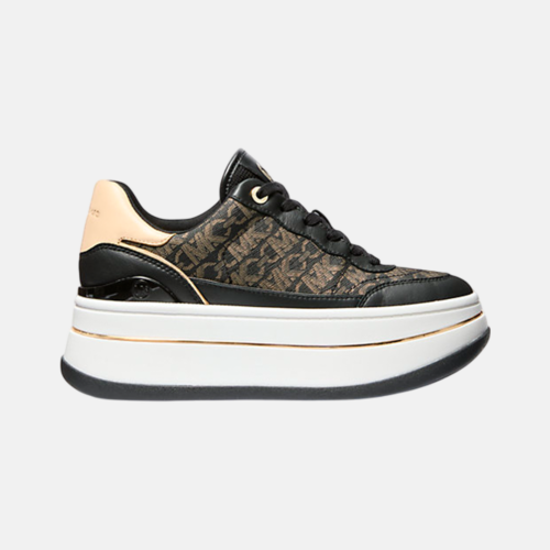 Sneakers ML Hayes Metallic Empire Monogram and Leather Trainer Pale Gold - Imagen 3