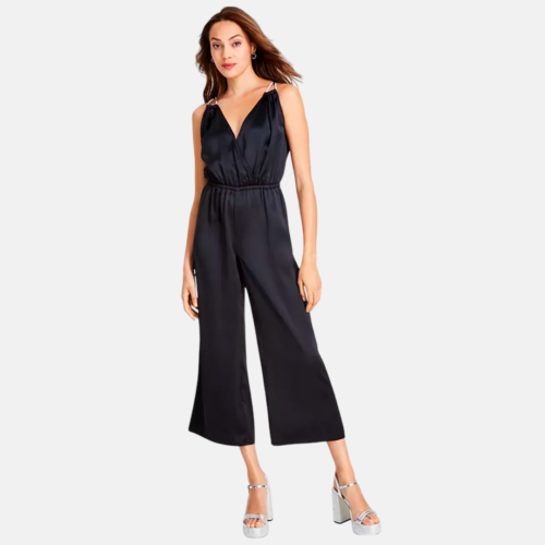 Enterizo MK Crystal Strap Jumpsuit Black
