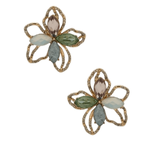 SHORT FLOWER EARRINGS