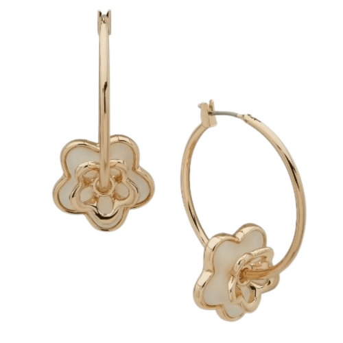 HOOP FLOWER EARRINGS