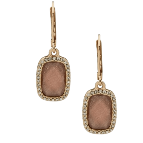 DANGLING GEM STUD EARRINGS