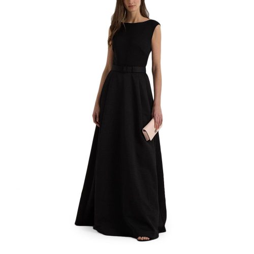 Vestido noella short sleeve gown black