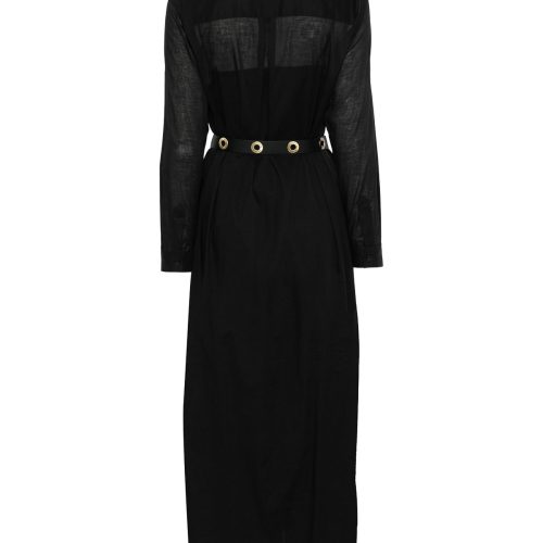 Vestido slit maxi shirt dr black