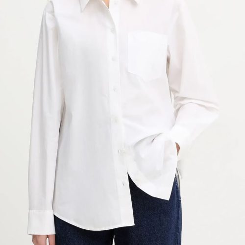 Camisa poplin btn dn bf shirt white