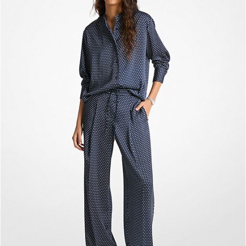 Camisa manga larga dot french cuff shirt midnightblue