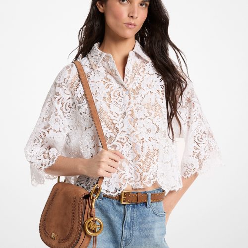 Blusa corded lace ss shirt white