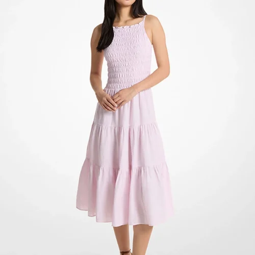 Vestido Michael Kors - Linen Smock Midi Dress