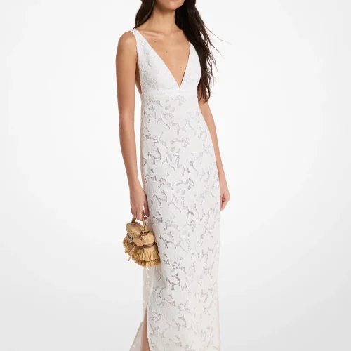VESTIDO LARGO MICHAEL KORS - CORDED LACE MAXI DRESS