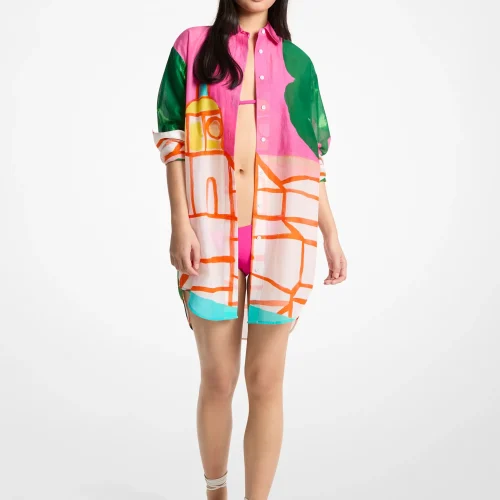 SALIDA DE BAÑO MICHAEL KORS - ST TROPEZ SHIRT DRESS