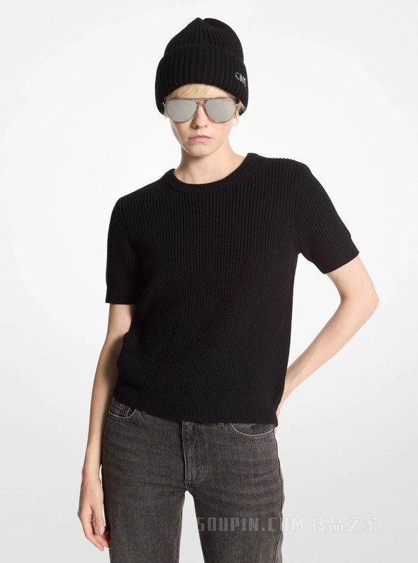 Camisa Manga Corta - Short Slv Shaker Swtr M Black - Imagen 1