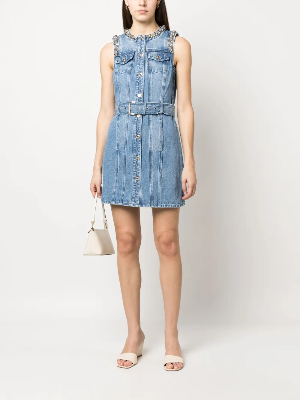 Vestido Corto - Ss Denim Mini Dress 10 Natrinswsh - Imagen 1