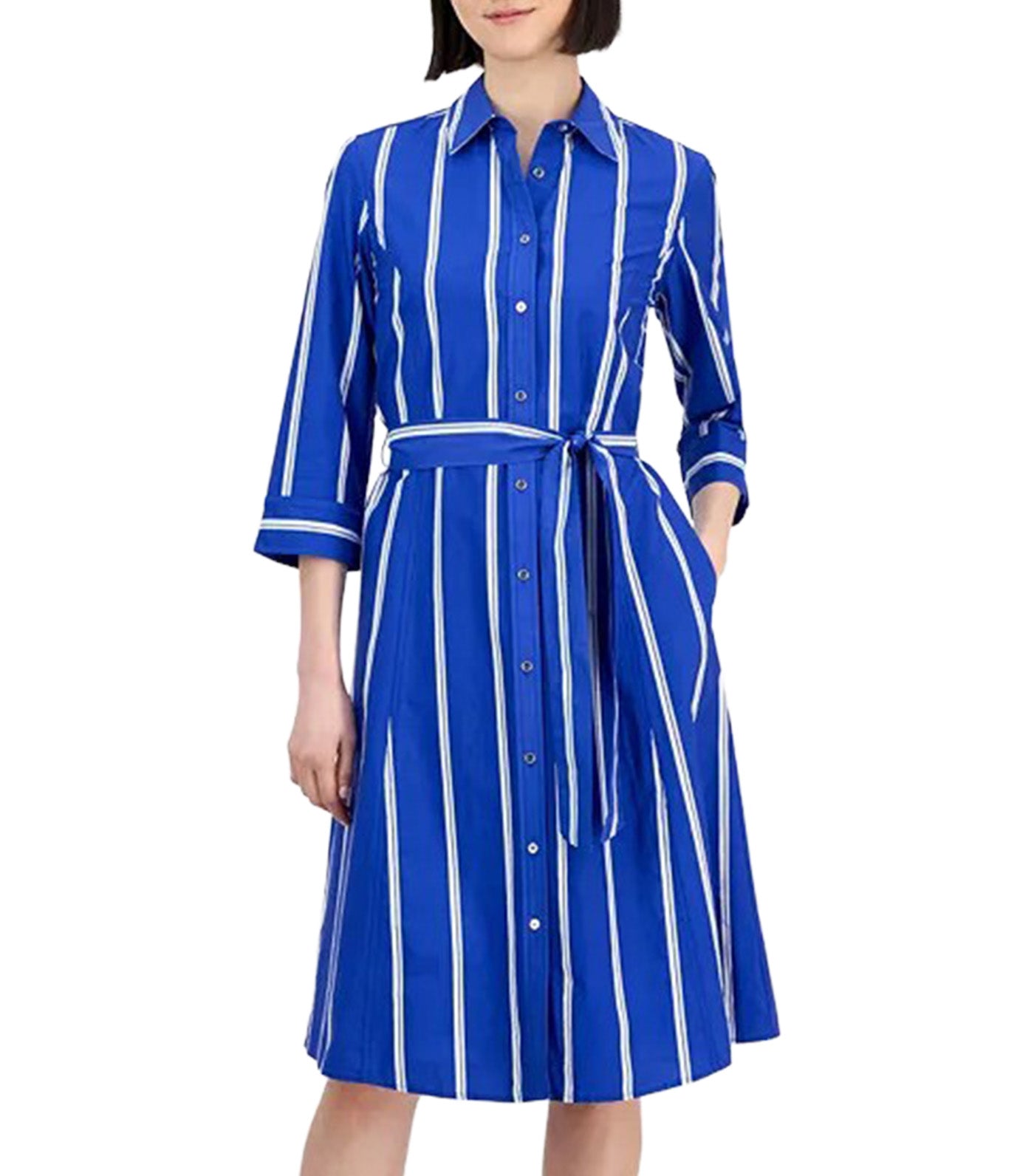 Vestido P/Dama Anne Klein Santorini Blue Xs - Imagen 1