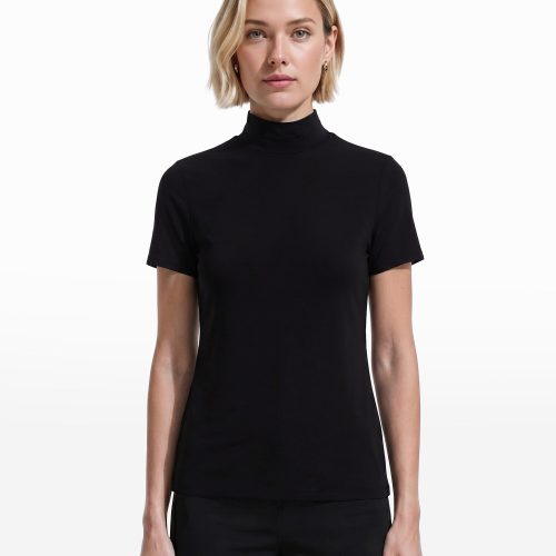 CAMISA M/C TEJIDA BLACK