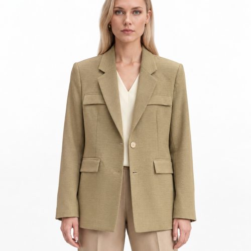 BLAZER P/DAMA ANNE KLEIN COFFEE CREAM — TALLA 4