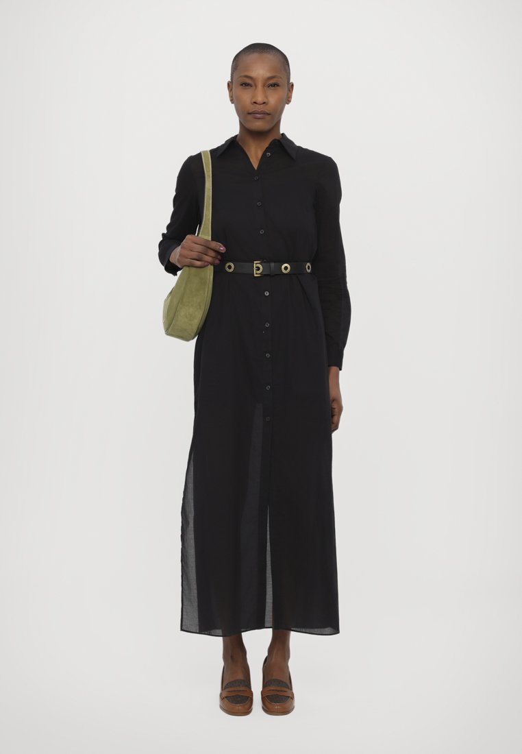 Vestido - Slit Maxi Shirt Dr Xl Black - Imagen 1