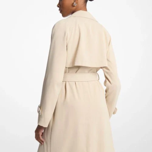 Drapey Crepe Trench Jmpt Xl Buff