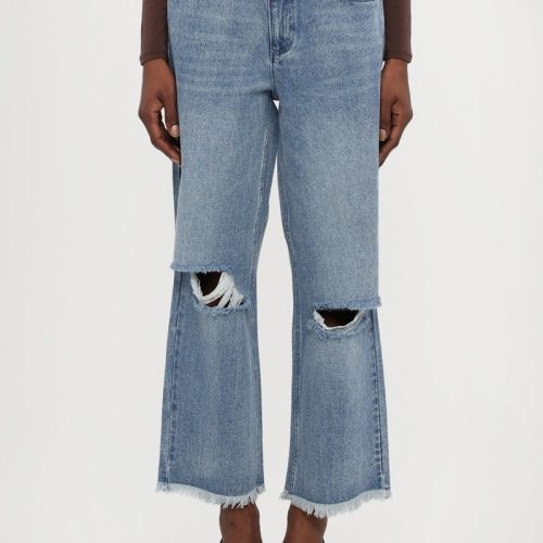 Pantalon Jeans - Frayed Distressed Jean 8 Duskbluewash