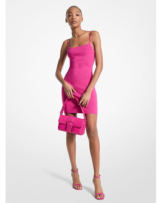 Scuba Hardwear Mini Dress M Deep Pink - Imagen 1