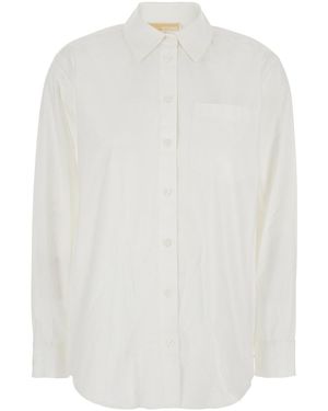 CAMISA MICHAEL KORS POPLIN BUTTON DOWN BOYFRIEND — TALLA M