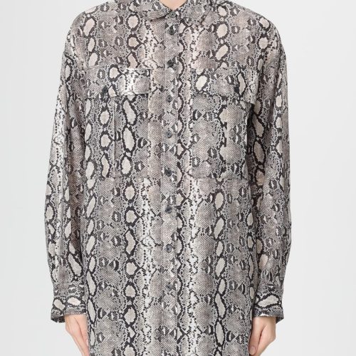 Camisa Manga Larga - Ls Oversized Snake Shirt Xs Soft Ecru