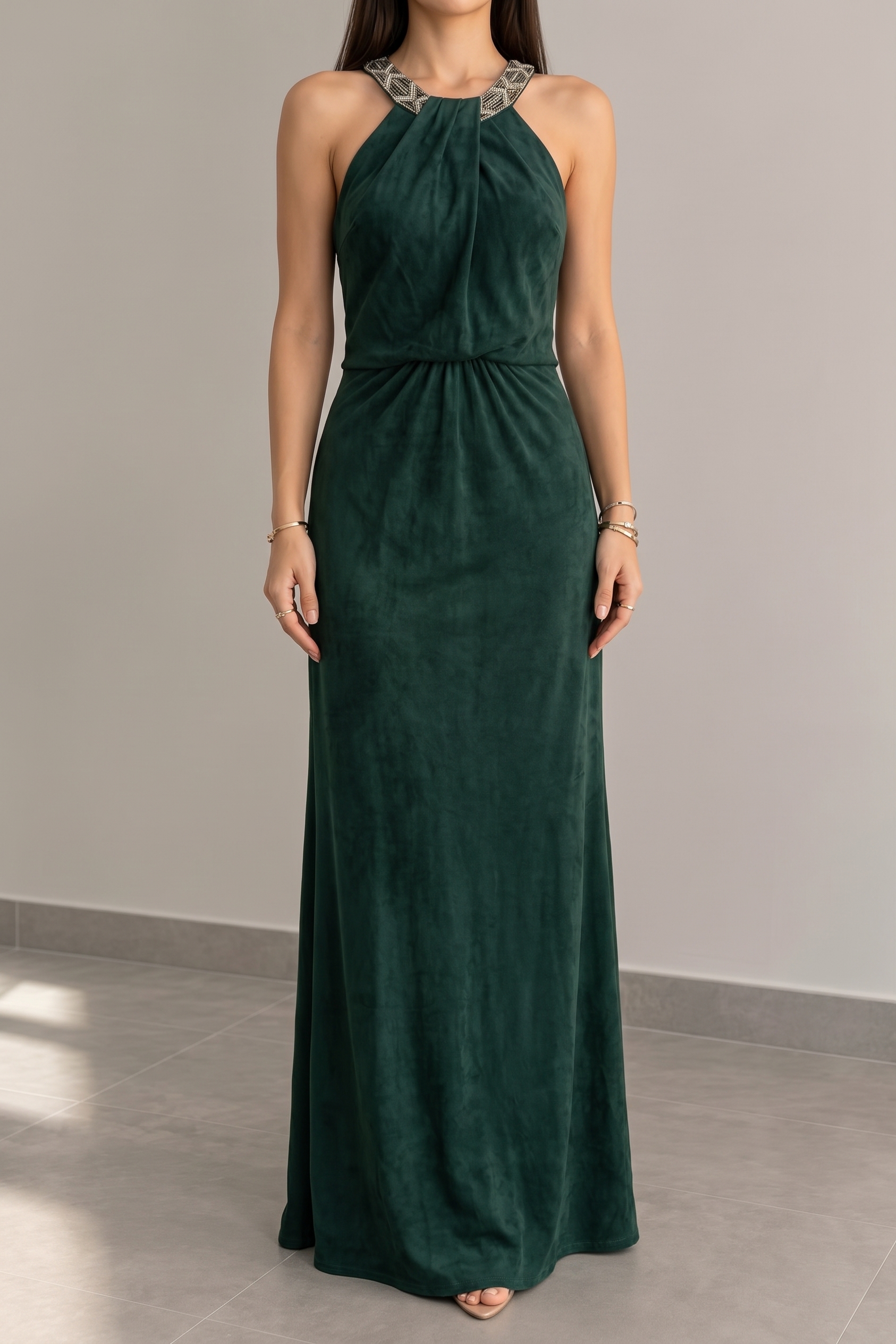 Vestido de Fiesta - Ralph Lauren Womens - Adelbola-Sleeveless-Gown - Dark Seas - Imagen 1