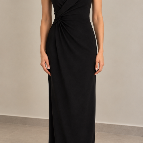 VESTIDO - LEONIDAS-SLEEVELESS-GOWN BLACK